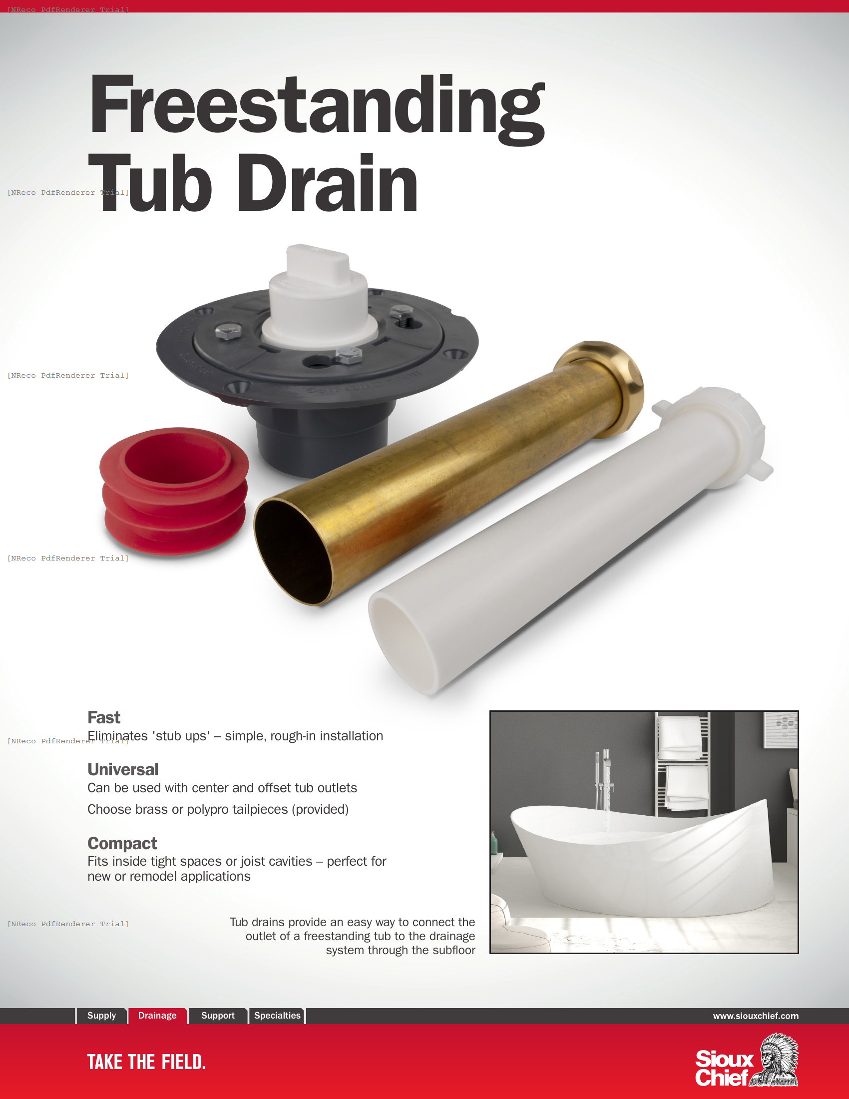 FREESTANDING TUB DRAIN - BROCHURE.PDF Brochure Document